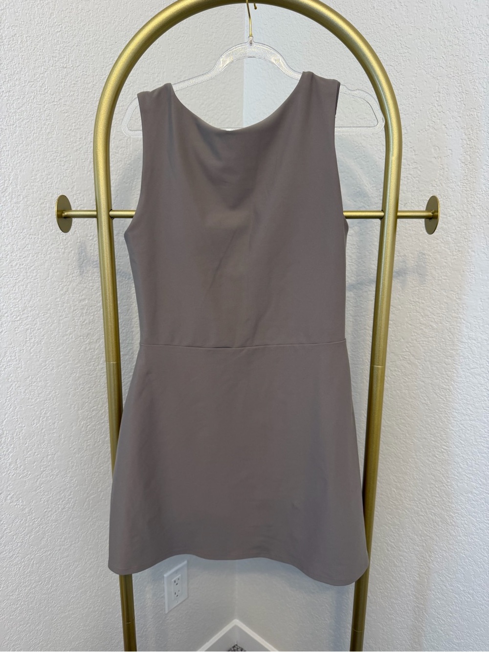 Abercrombie & Fitch Taupe Sleeveless A-Line Dress